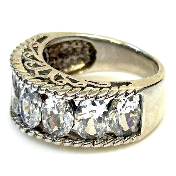 Sterling Silver and Cubic Zirconia Ring