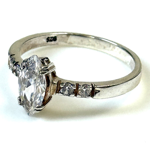 Sterling Silver and Cubic Zirconia Ring