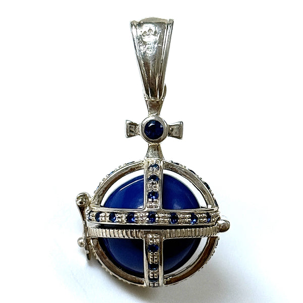 Sterling Silver, Paste and Enamel “Orb” Chime Pendant
