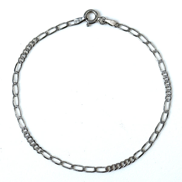Sterling Silver Figaro-link Bracelet