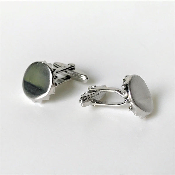 Sterling Silver “Used Bottle Top” Cufflinks