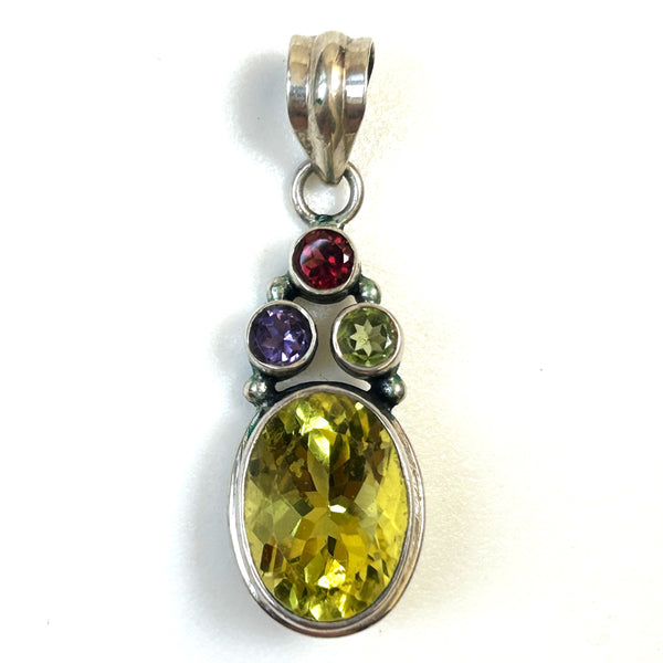 Sterling Silver and Gemstone Pendant