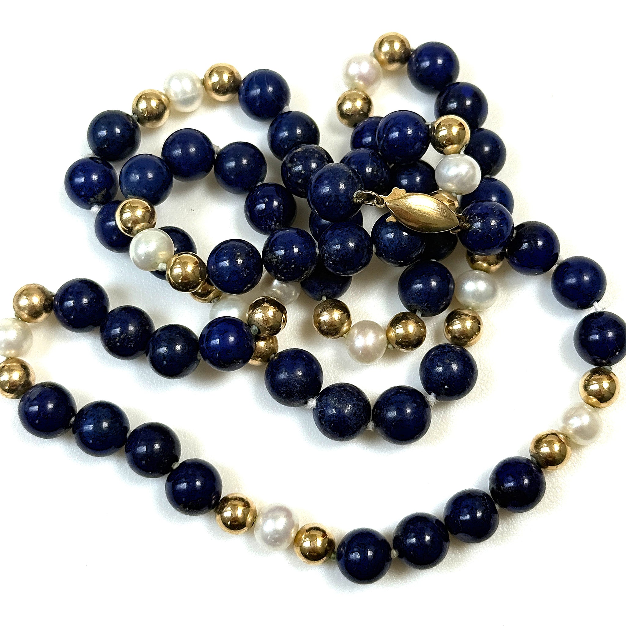 Lapis Lazuli and Pearl Necklace