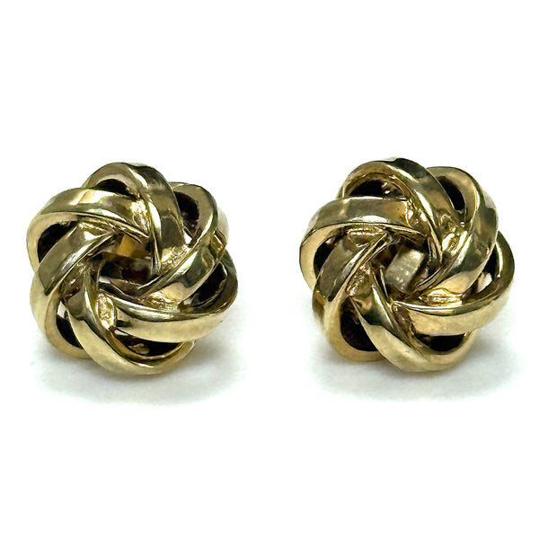 Vintage Yellow Gold “Love Knot” Stud Earrings