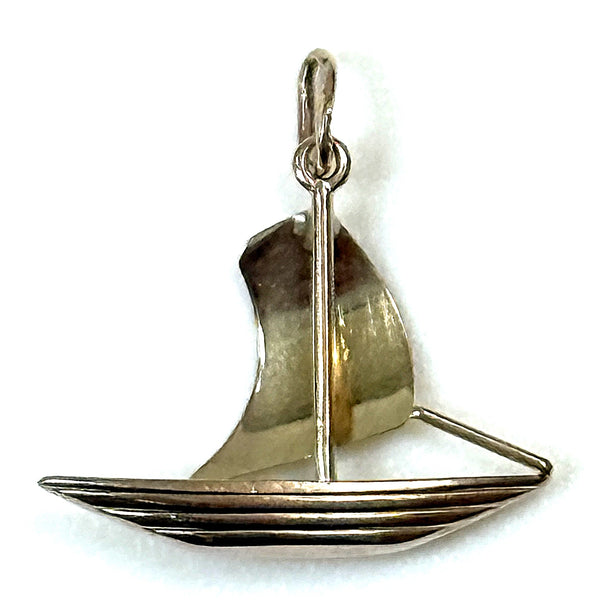Vintage Miniature 8ct Yellow Gold “Sailboat” Charm Pendant