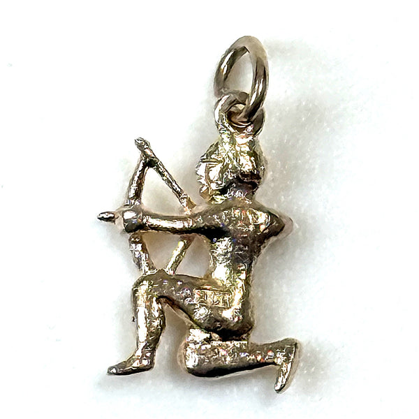 Vintage Miniature 9ct Yellow Gold “Sagittarius” Charm Pendant