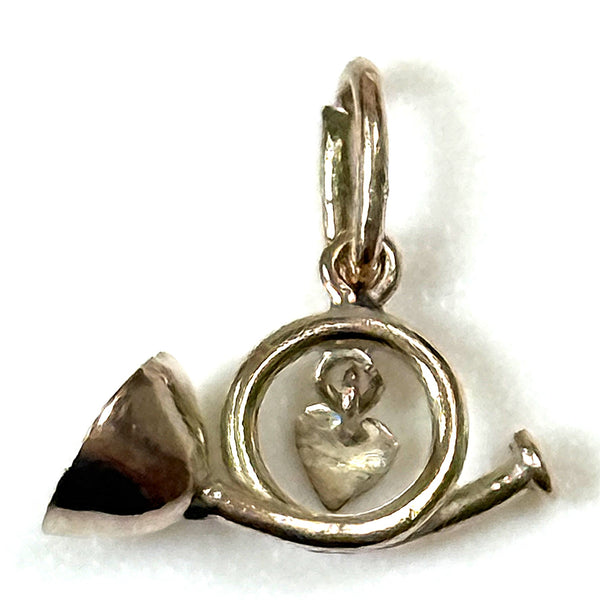 Vintage Miniature 9ct Yellow Gold “Post Horn” Charm Pendant