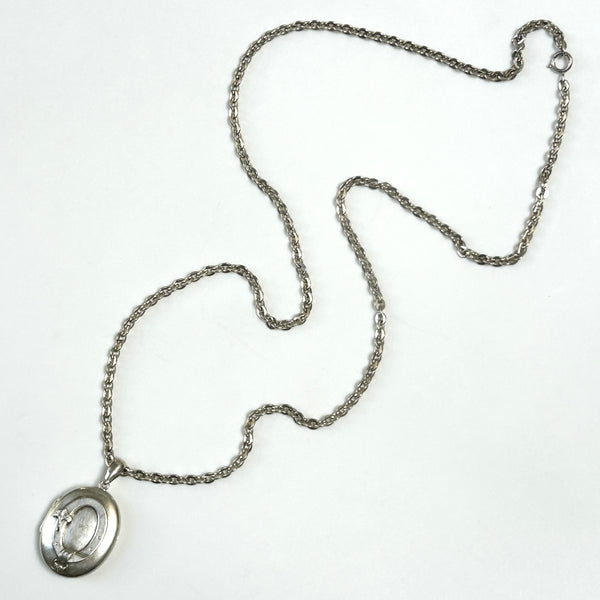 Antique Silver Necklace with Locket Pendant