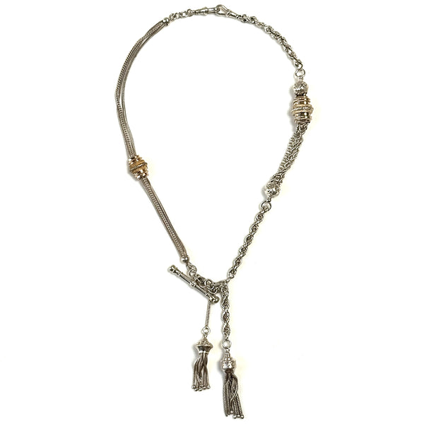 Vintage Silver and Gilt Tassel Necklace