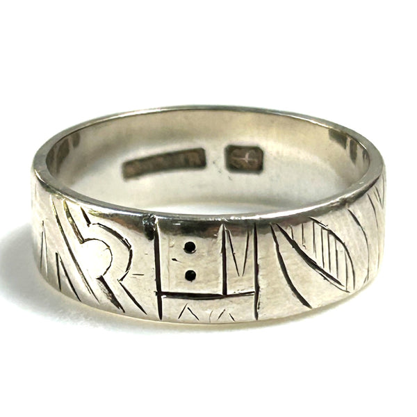 Handmade Modernist Egon Guenther Sterling Silver Ring