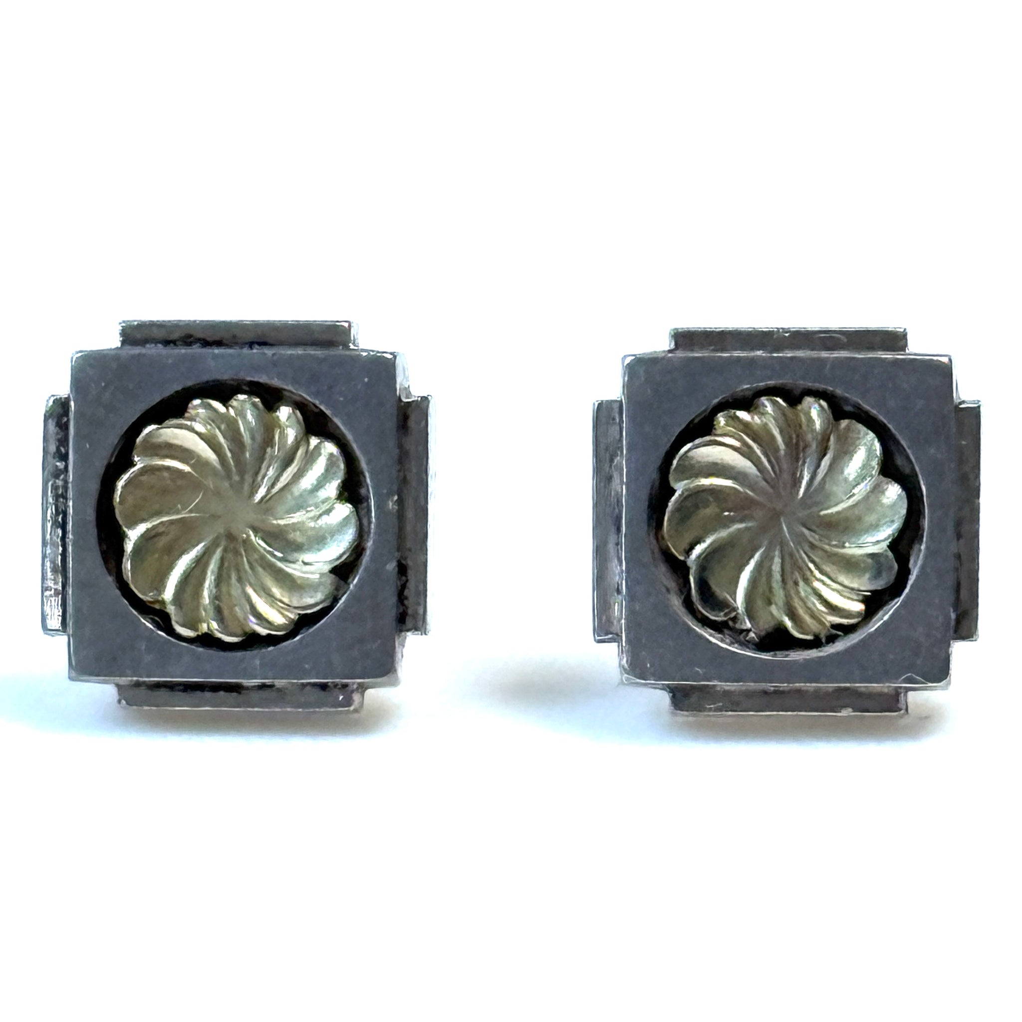 Vintage Henry Pilstrup for Georg Jensen “Lotus” Stud Earrings