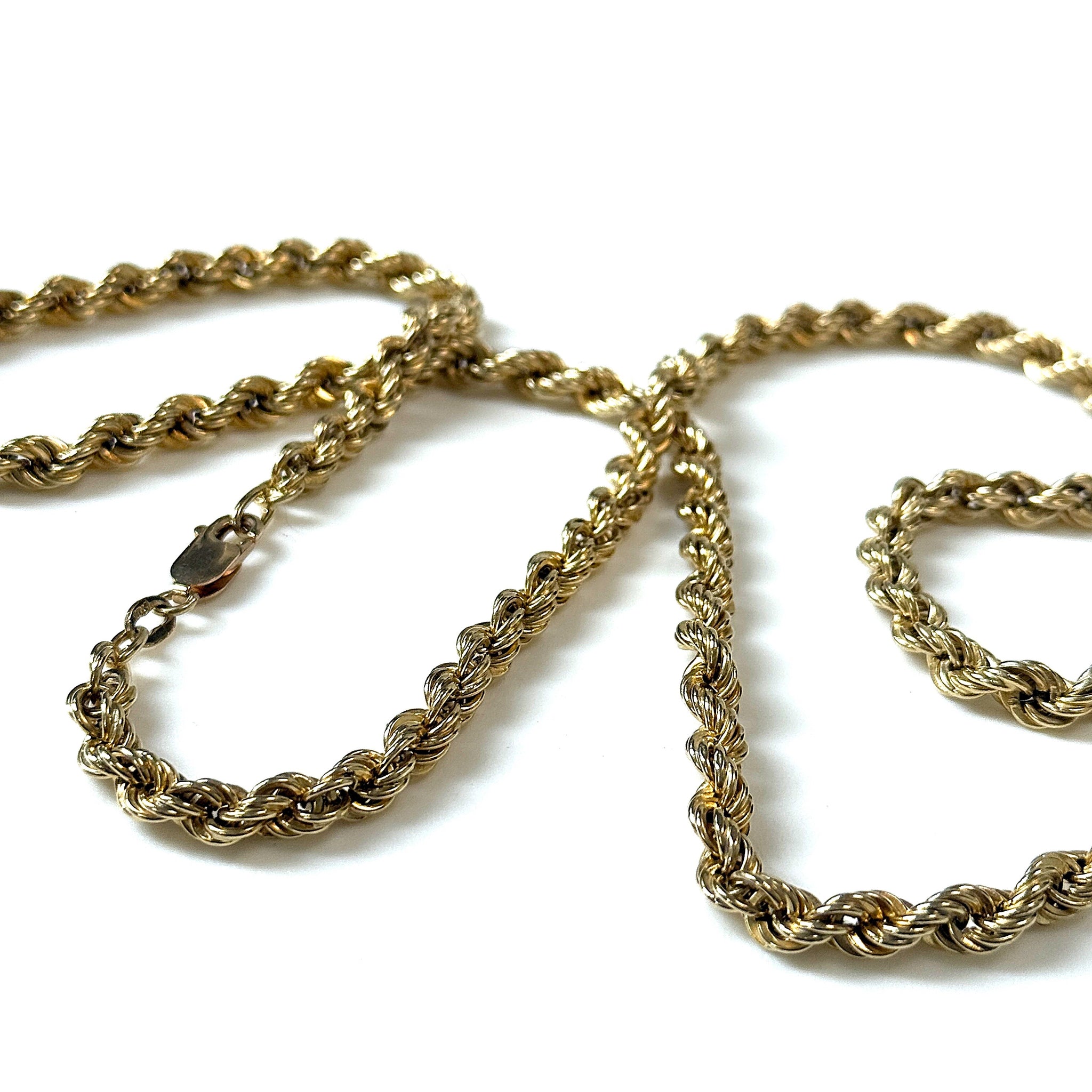 Long Vintage 10ct Yellow Gold Chain Necklace