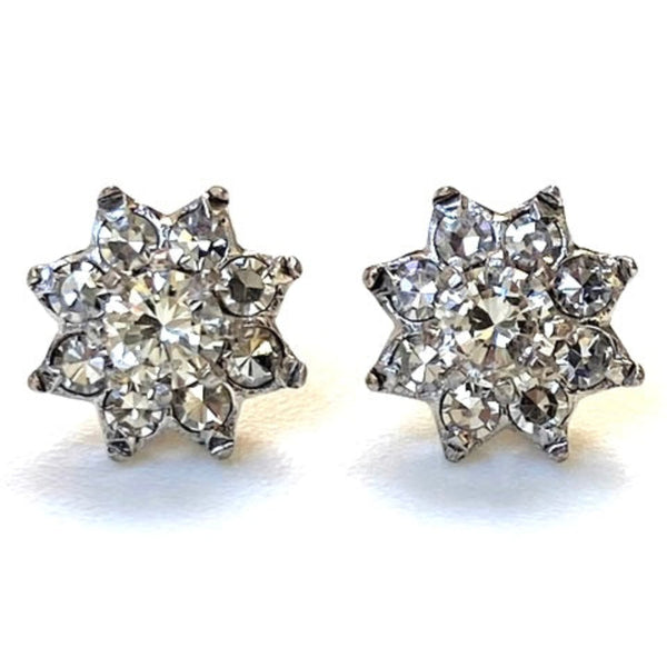 Vintage 14ct White Gold and Diamond Stud Earrings