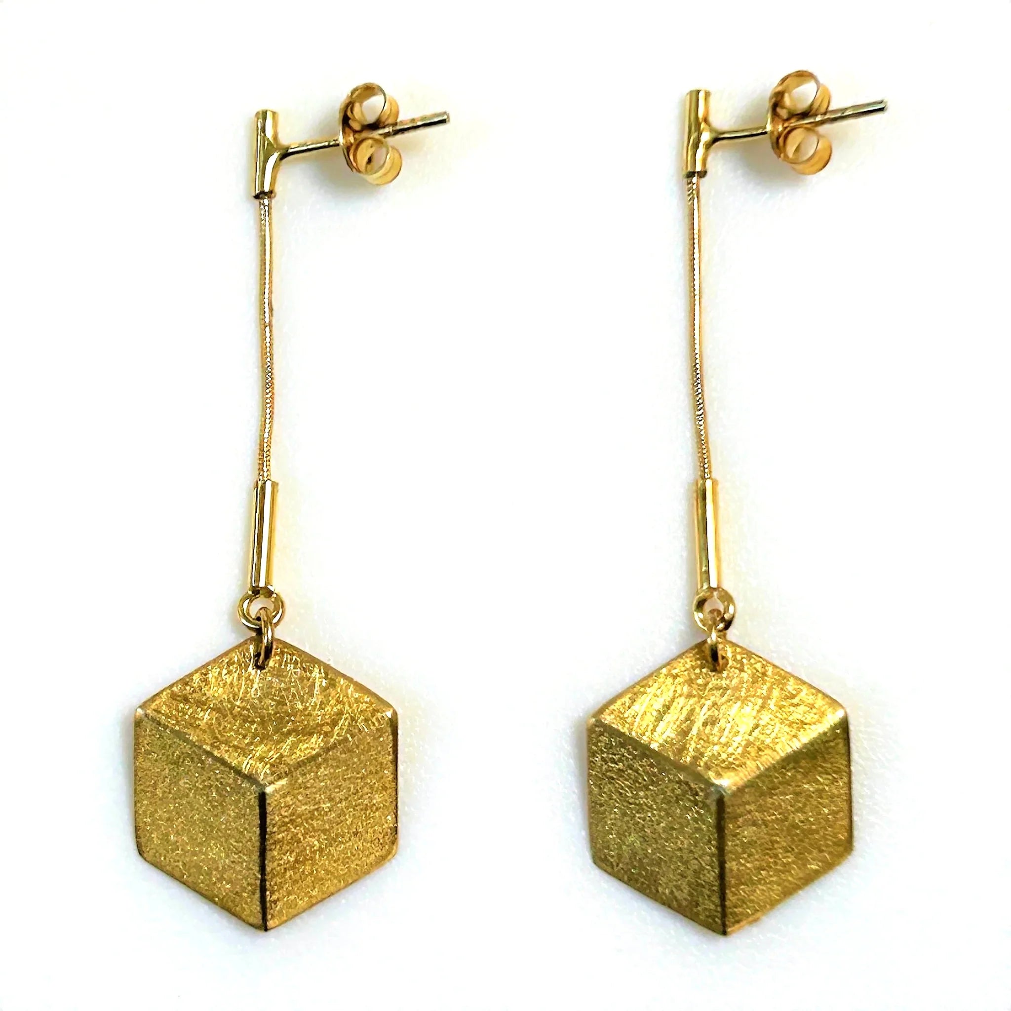 Wyganowski Design, Poland, Hand-made Silver Gilt Earrings