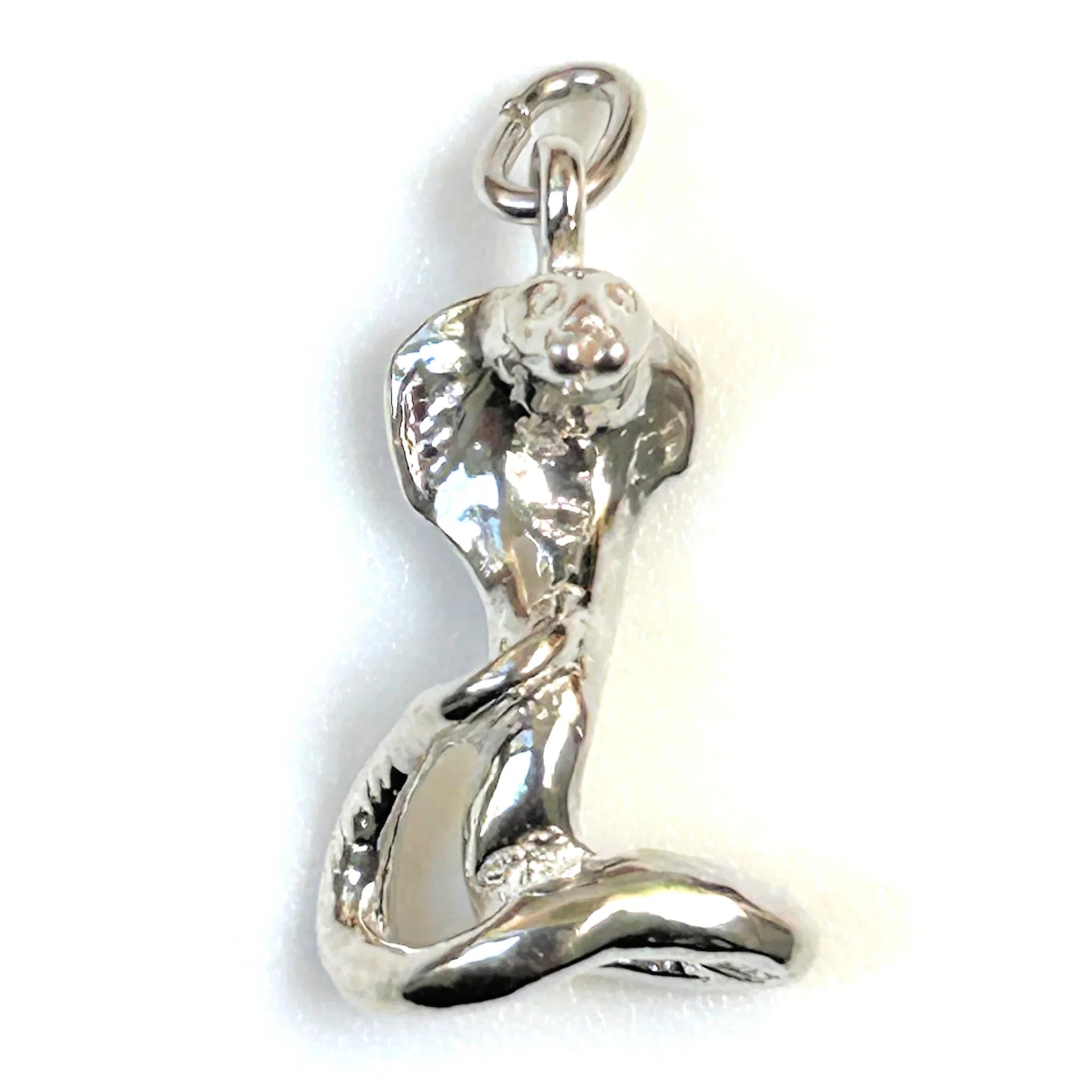 Miniature Silver “Cobra” Charm Pendant