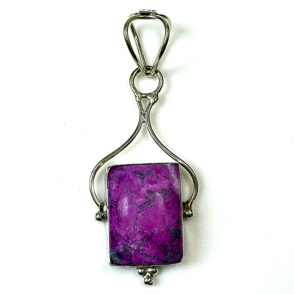 Sterling Silver and Purple Turquoise Pendant