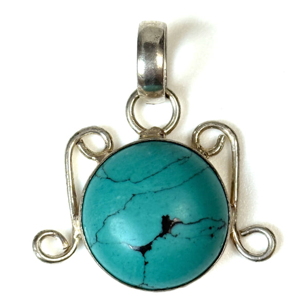 Sterling Silver and Turquoise Pendant