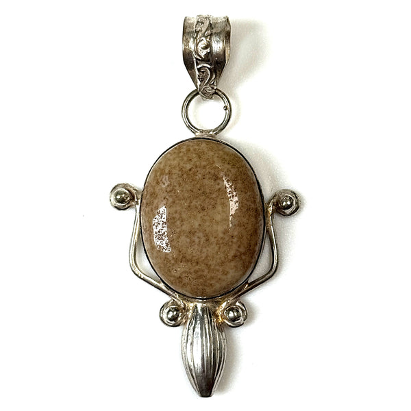 Sterling Silver and Jasper Pendant