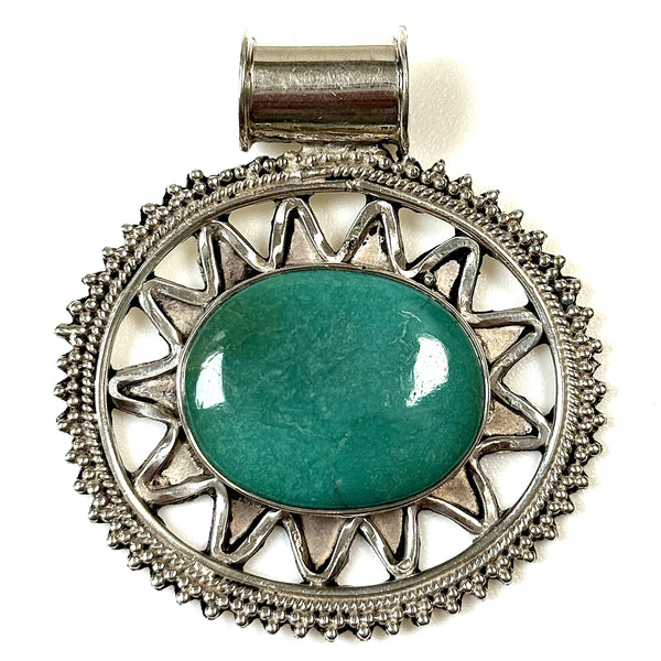 Sterling Silver and Amazonite Pendant