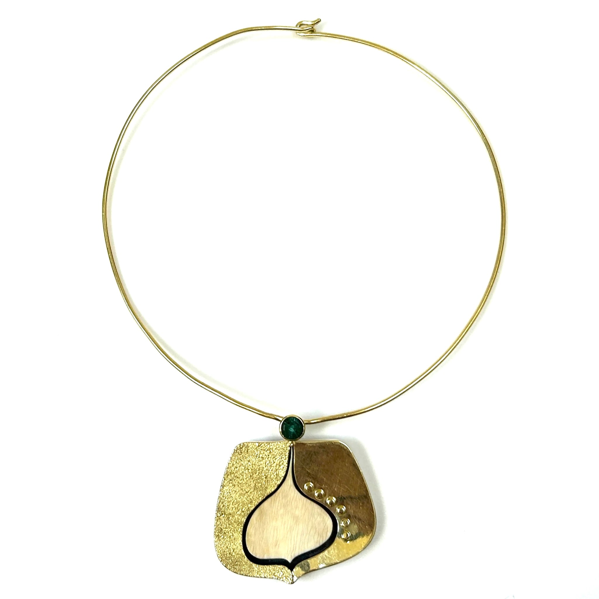 Modernist Peter Cullman 18ct Gold and Sterling Silver Neck Piece