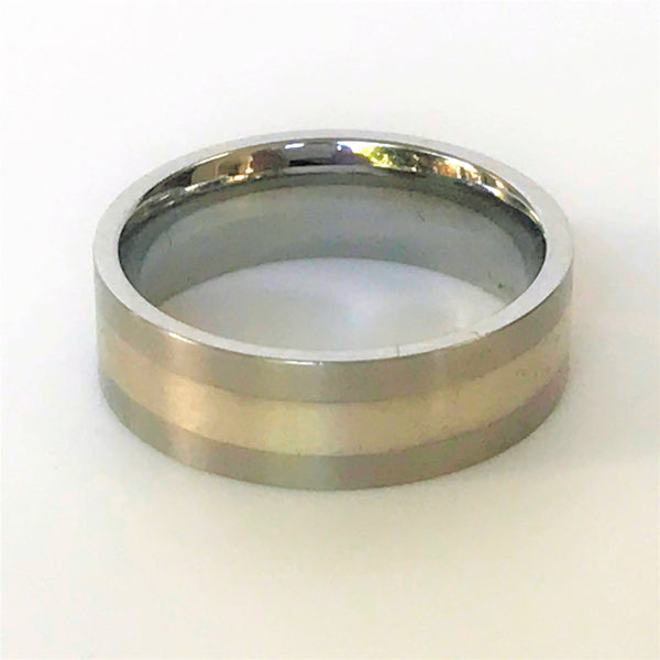 Stainless Steel Two-colour Men’s Ring