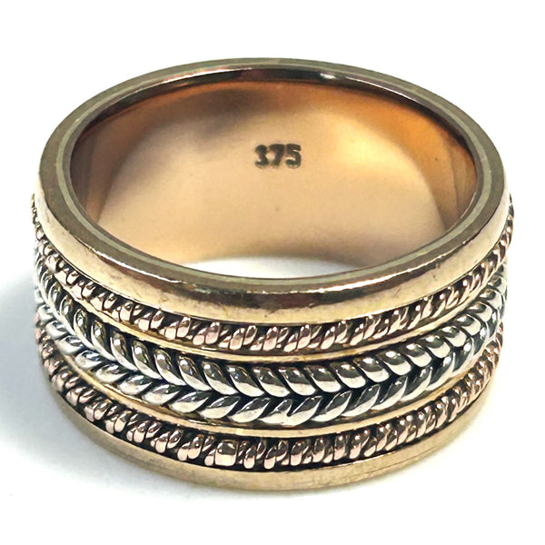 Vintage Two-Tone 9ct Gold Ring