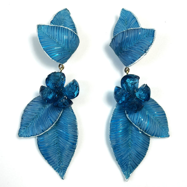 Large Handmade Resin Cilea Paris “Pomerole” Earrings