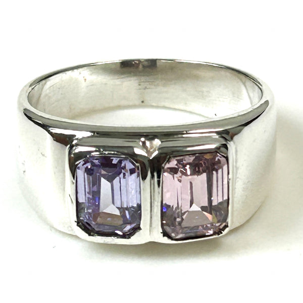 Sterling Silver and Crystal Gemstone Ring