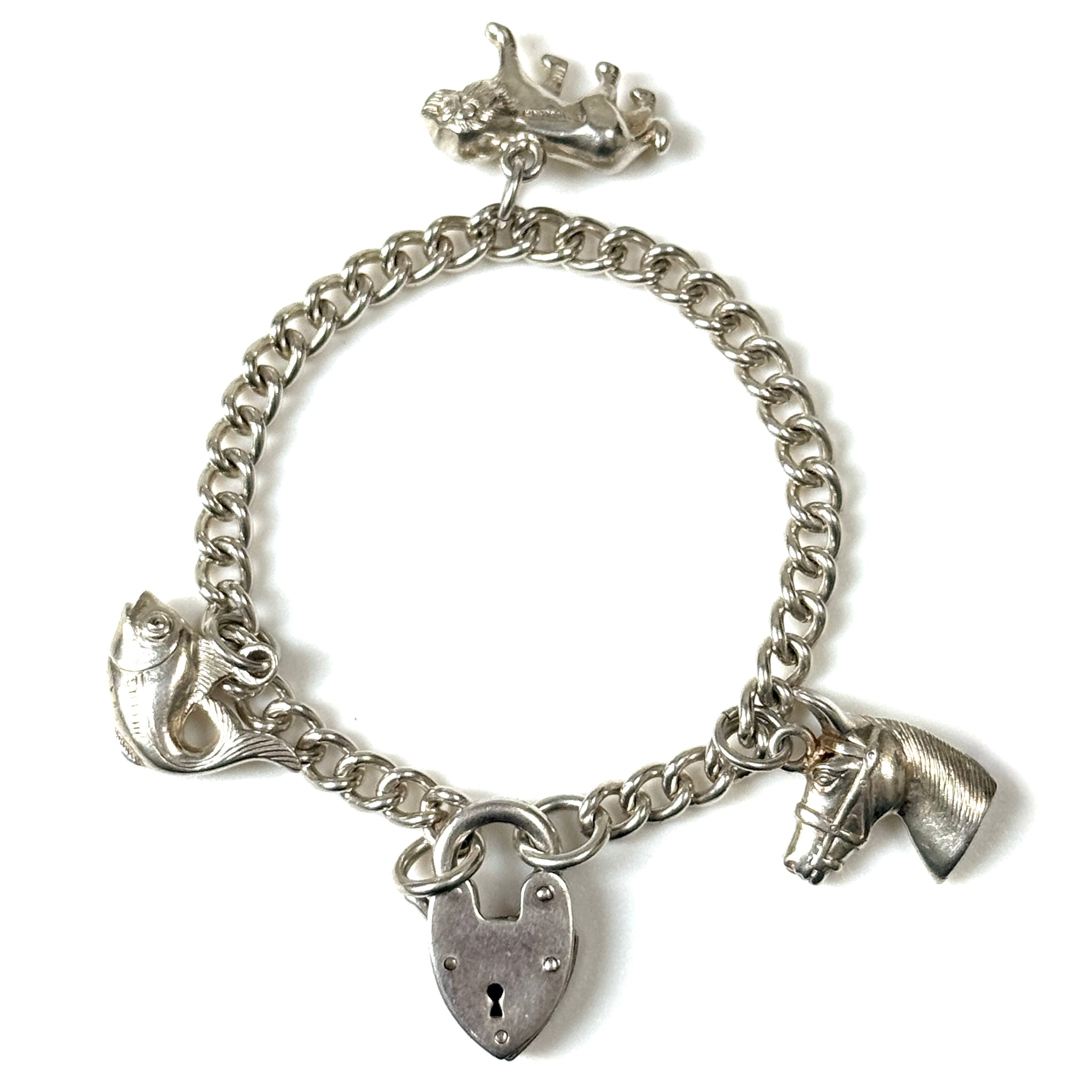 Vintage Sterling Silver Charm Bracelet