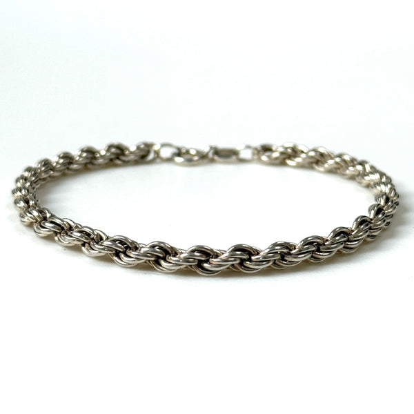Vintage Sterling Silver Rope-Twist Bracelet