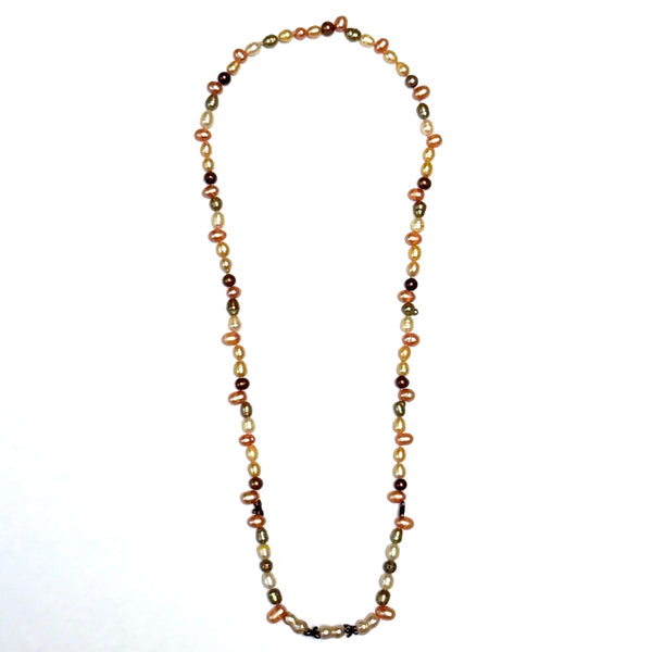 Long Multi-coloured Freshwater Pearl Necklace