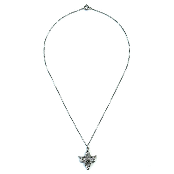 Vintage Silver Marcasite “Flower” Pendant Necklace