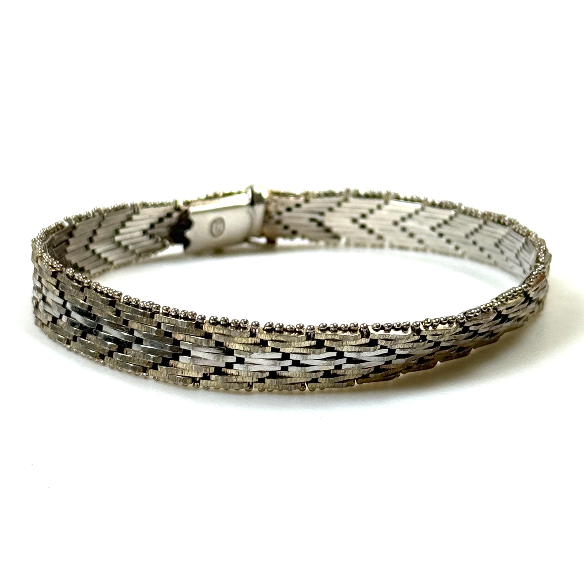 Vintage 835 Silver Gilded Two-Tone Bracelet