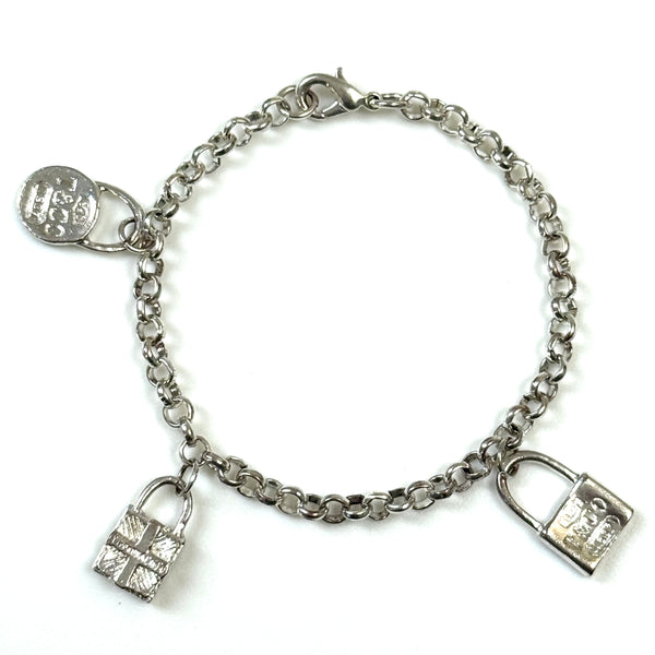 Sterling Silver Padlock Charm Bracelet marked “Tiffany and Co.”