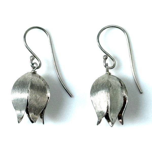Sterling Silver Tulip Drop Earrings