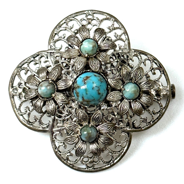 Vintage Filigree Brooch