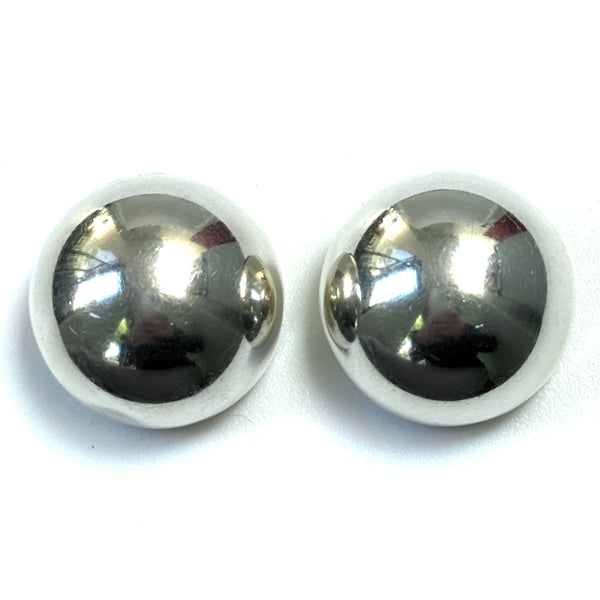 Mid-Century Mexican Sterling Silver Clip-On Earrings