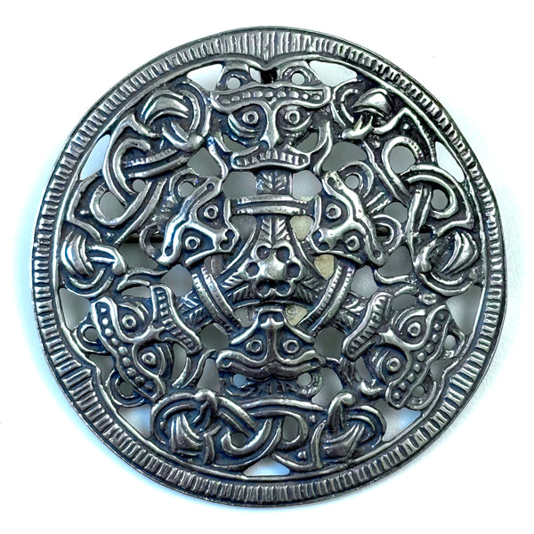 Vintage David Andersen, Norway, Silver Viking-Style Pendant Brooch