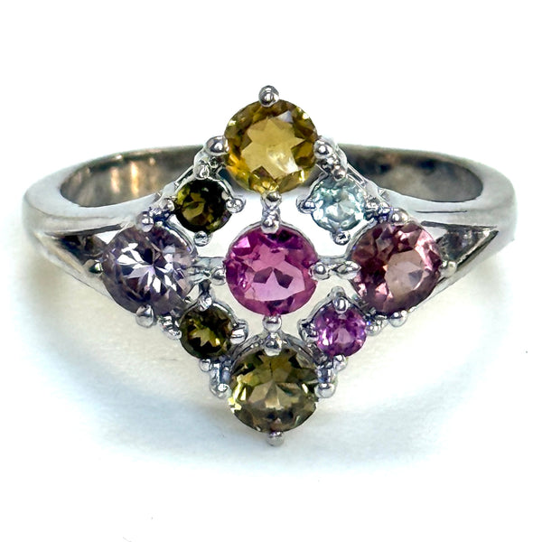 Vintage Sterling Silver Multi-Gemstone Dress Ring – Bancroft Antiques