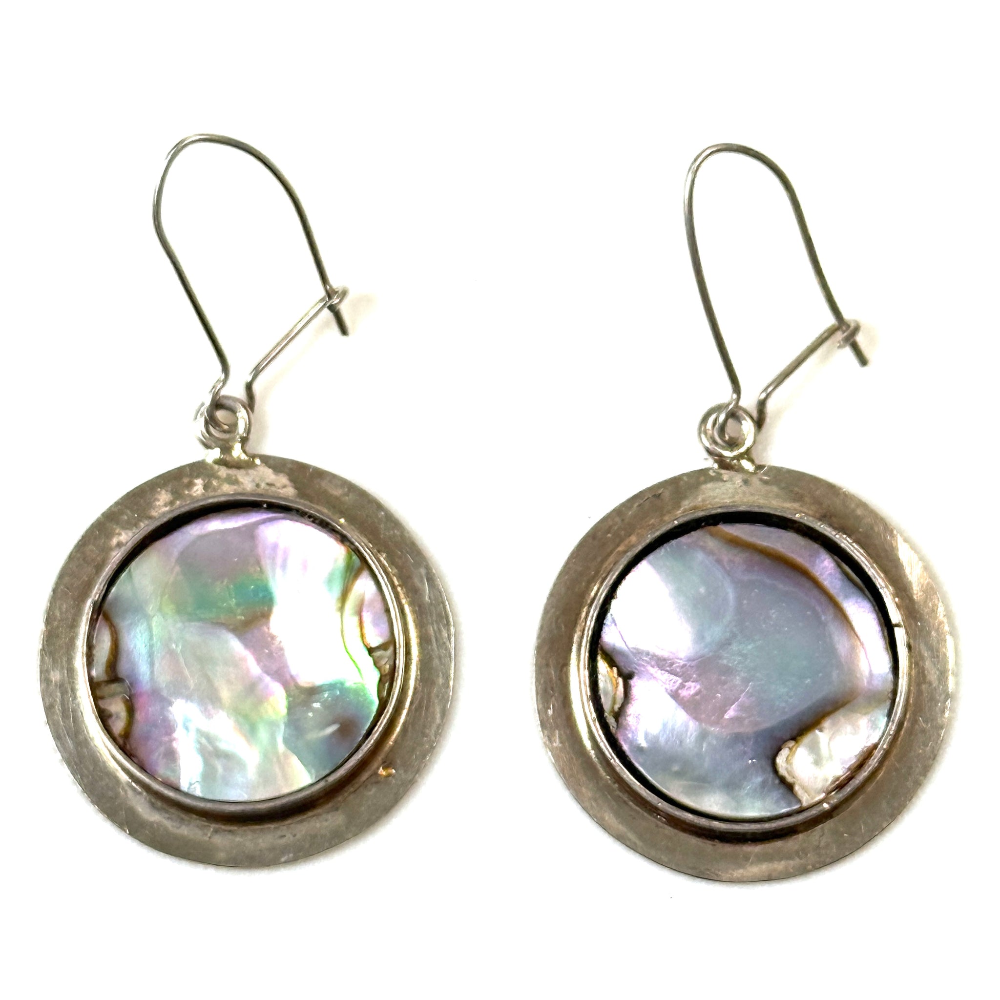 Sterling Silver and Nacre Drop Earrings