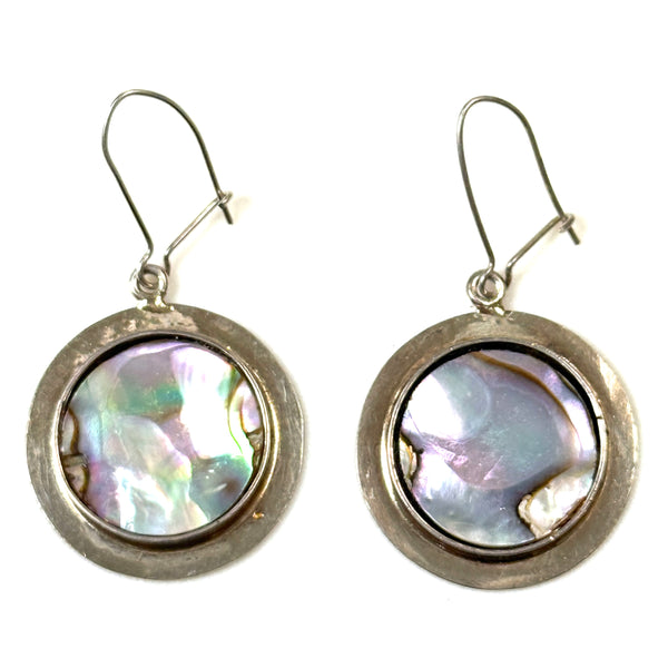 Sterling Silver and Nacre Drop Earrings