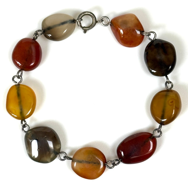 Silver and Gemstone Bracelet