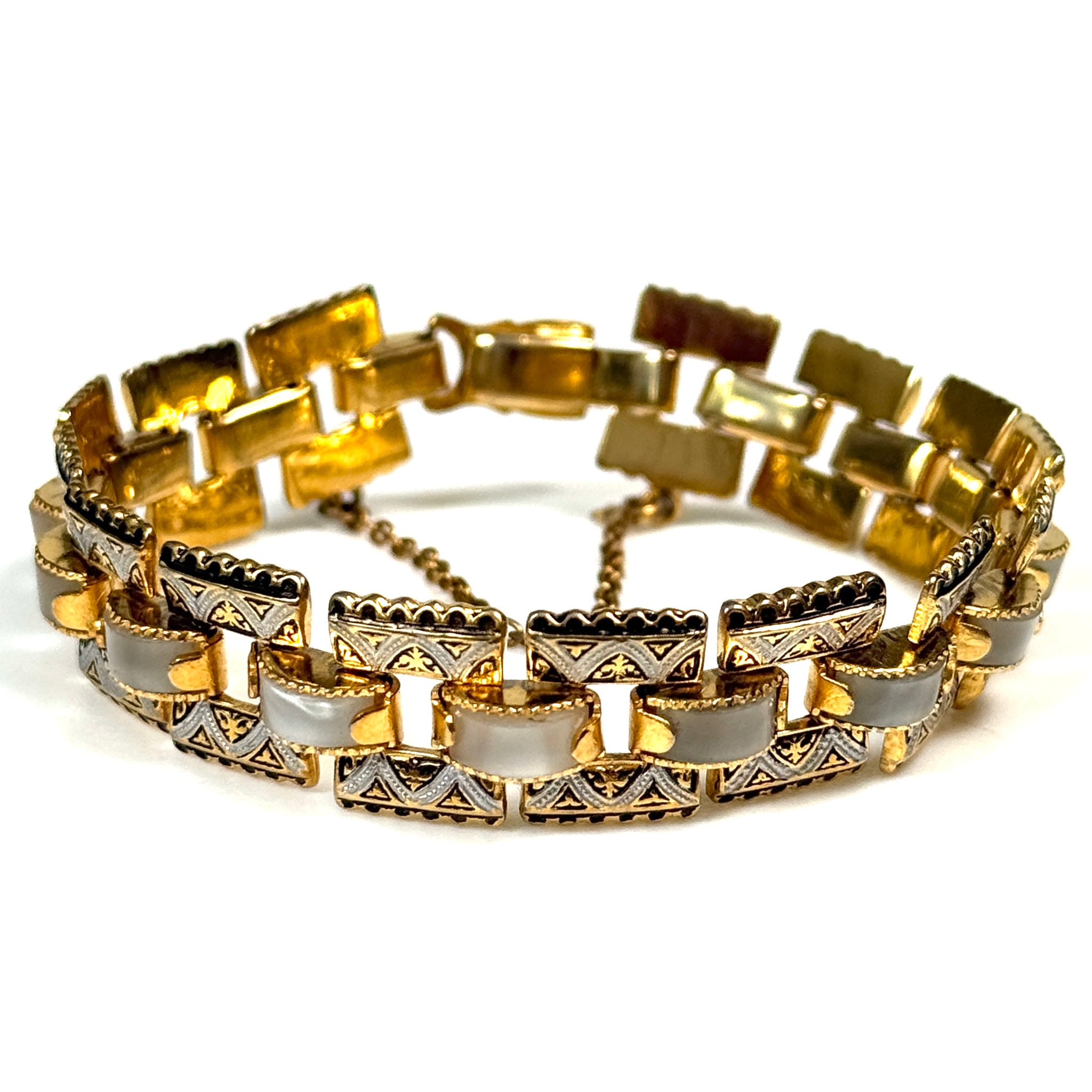 Vintage Damascene-Style Bracelet