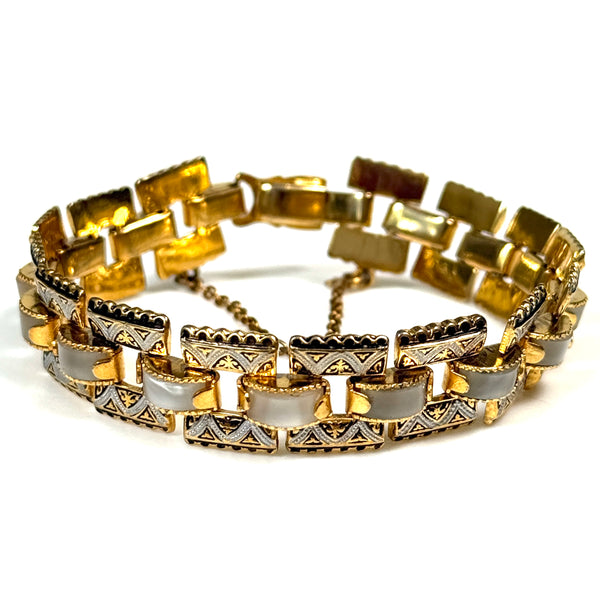 Vintage Damascene-Style Bracelet