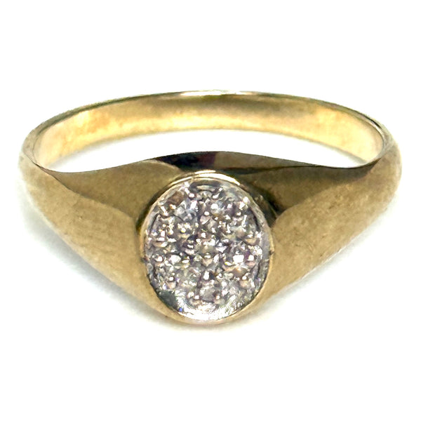 Vintage 9ct Gold and Diamond Dress Ring