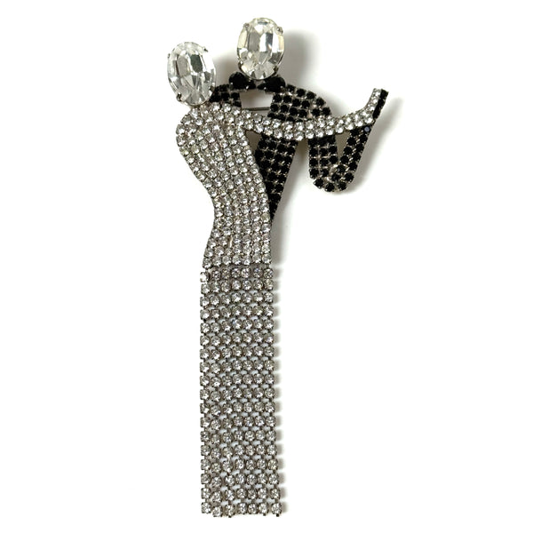 Butler and Wilson “Dancing Couple” Crystal Brooch