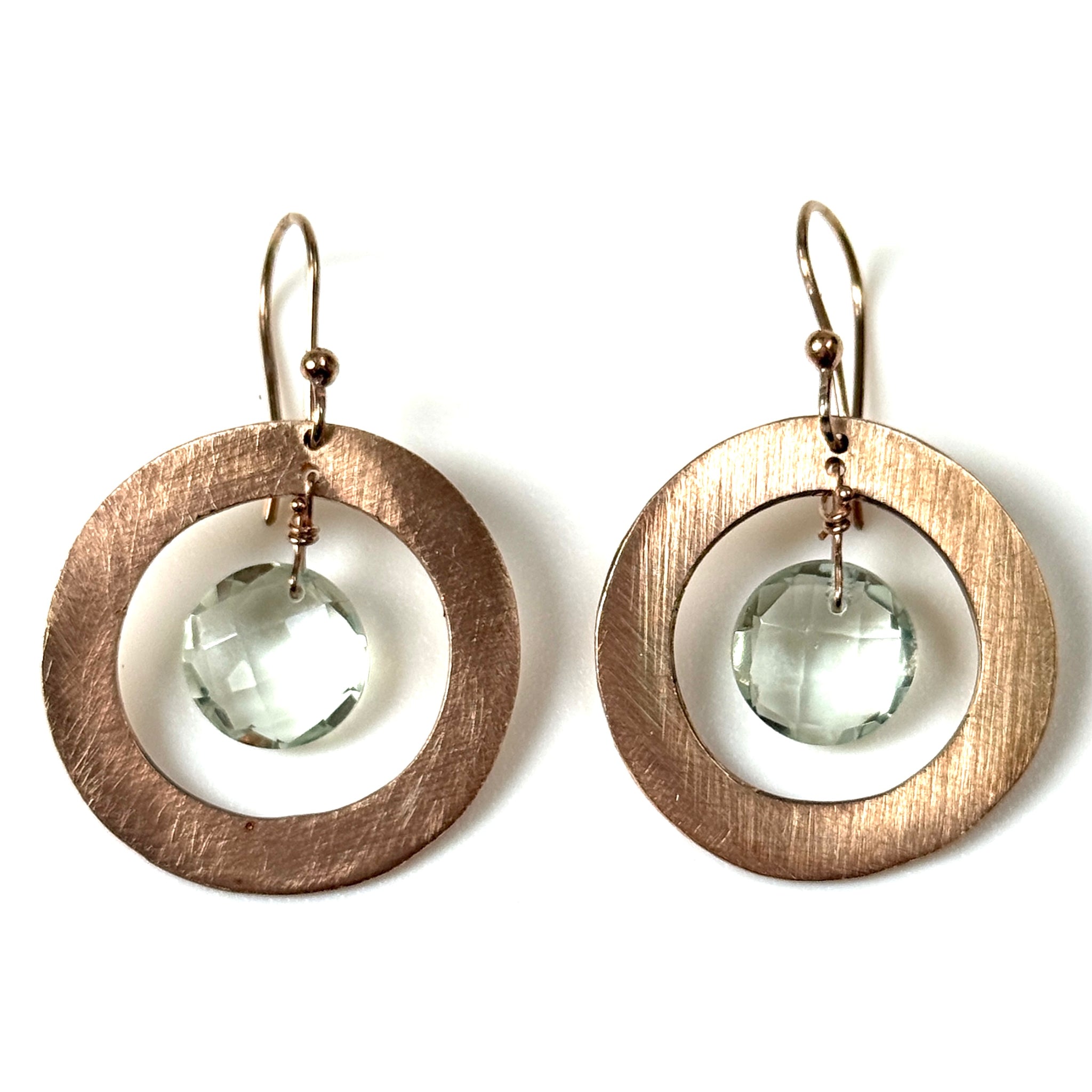 Sterling Silver-Gilt and Sky-Blue Topaz Drop Earrings