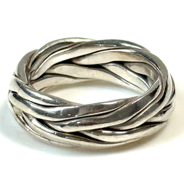 Mexican Sterling Silver Plaited Ring