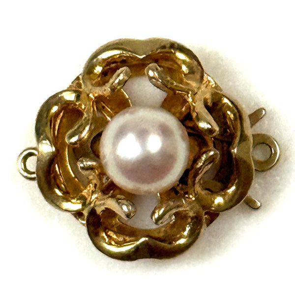 Vintage 9ct Yellow Gold and Pearl Clasp