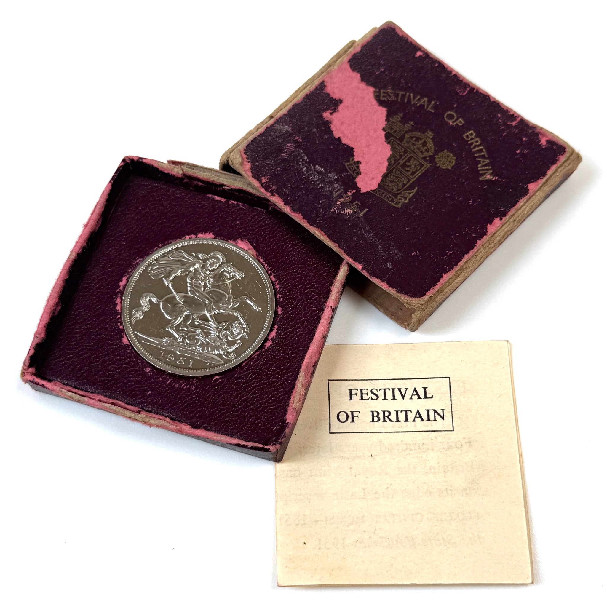 Cased 1951 “Festival of Britain” Five Shillings Coin